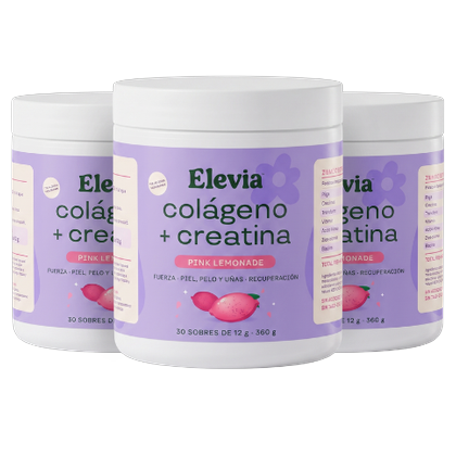 3 unidades de Elevia™ Colágeno + Creatina